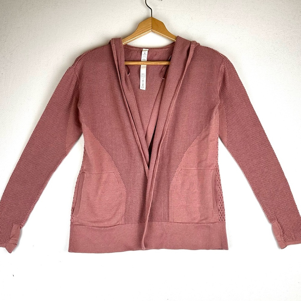 Lululemon Still Movement Wrap Sweater Hooded Split‎ Back Casual Athleisure